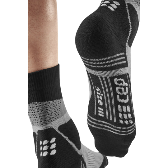 Hiking Max Cushion Mid Cut Compression Socks, Men, Grey/Black, Back Details