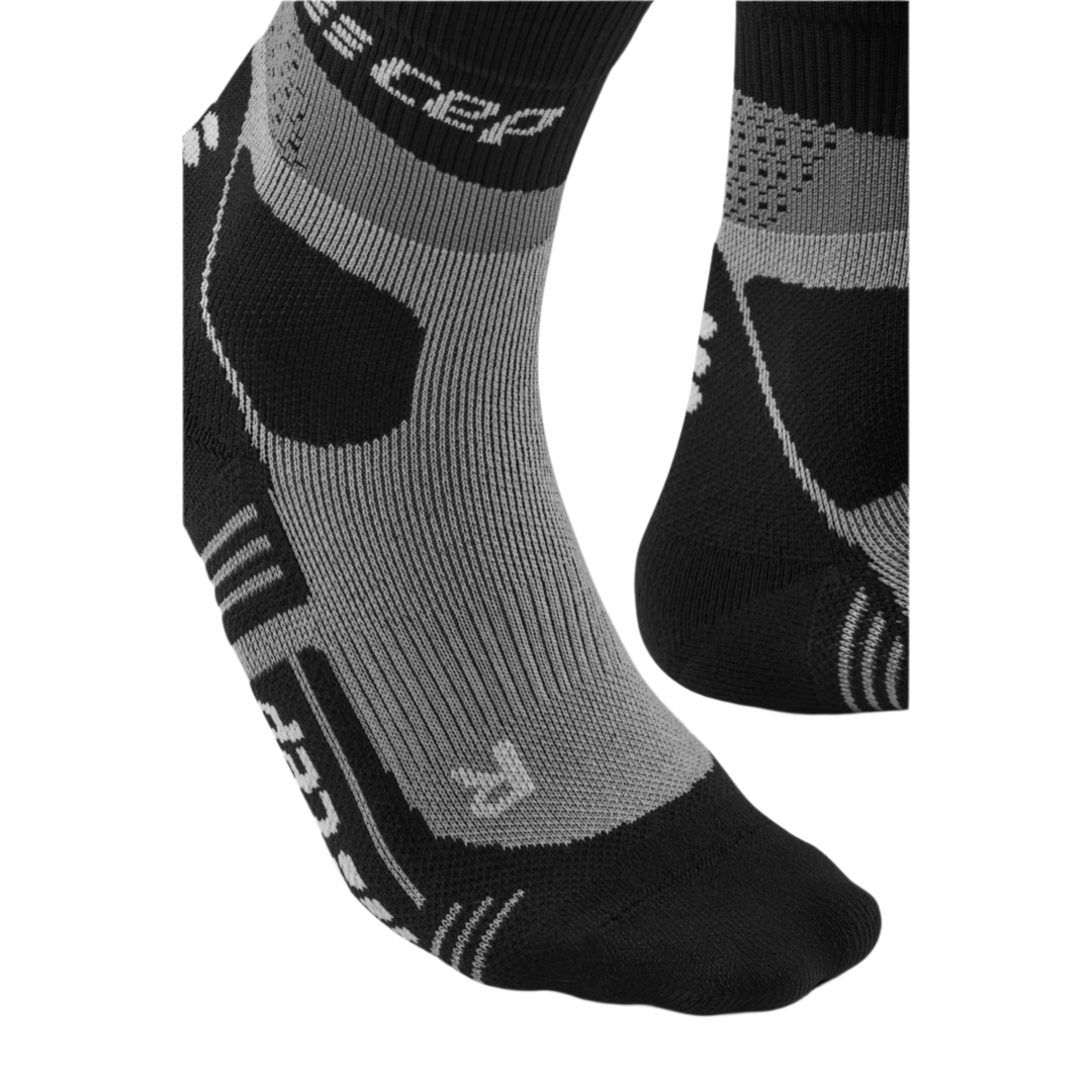 Hiking Max Cushion Mid Cut Compression Socks, Men, Grey/Black, Foot Details