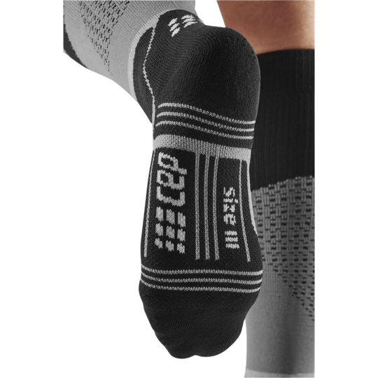 Hiking Max Cushion Tall Compression Socks, Men, Grey/Black, Back Details