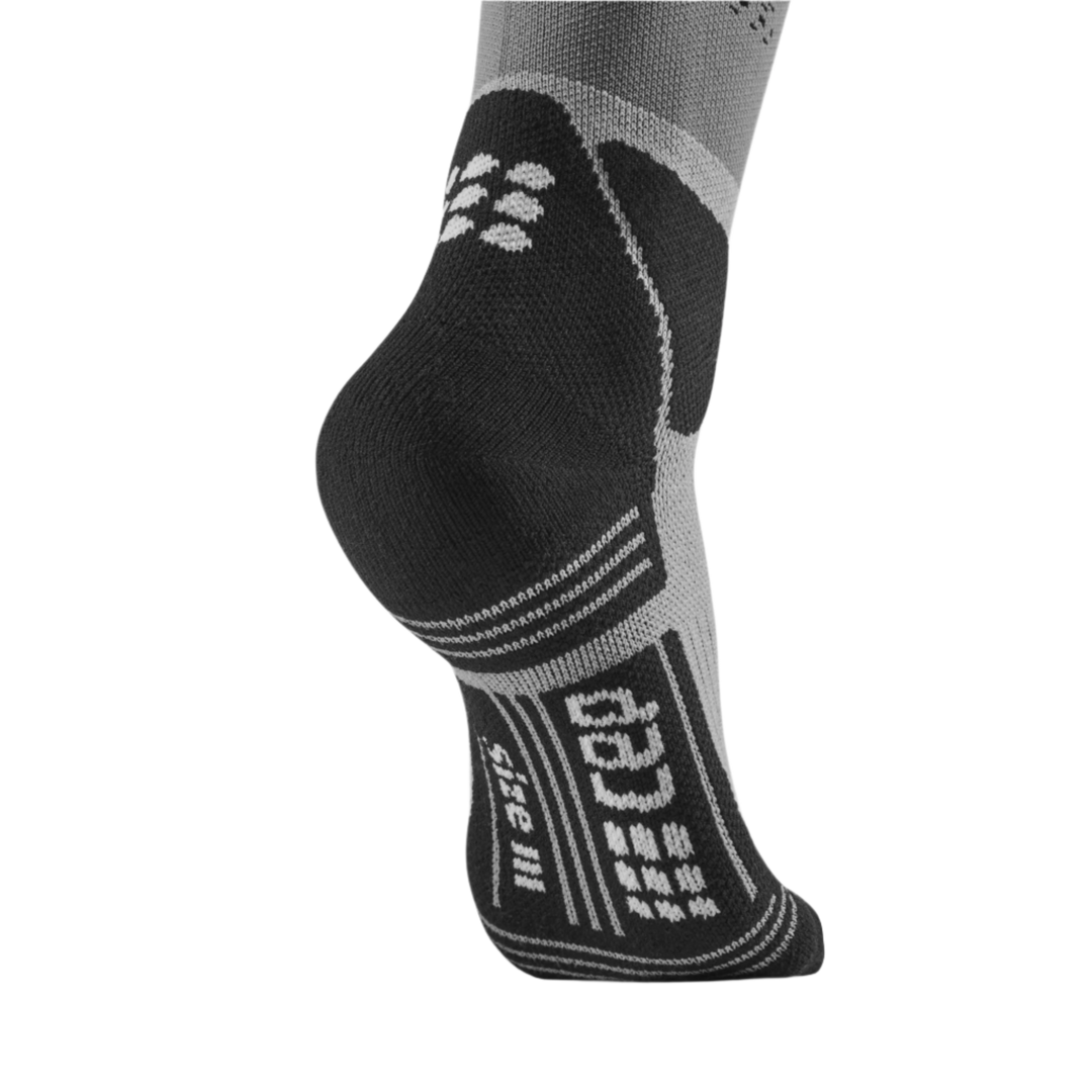 Hiking Max Cushion Tall Compression Socks, Men, Grey/Black, Foot Details