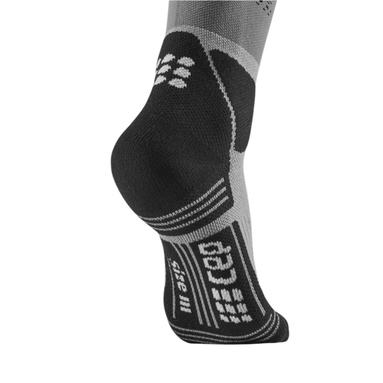 Hiking Max Cushion Tall Compression Socks, Men, Grey/Black, Foot Details