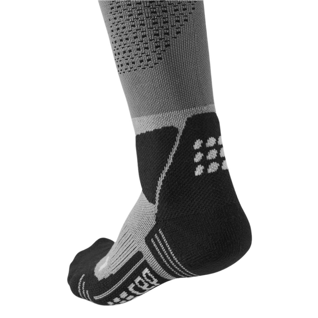 Hiking Max Cushion Tall Compression Socks, Men, Grey/Black, Side Details