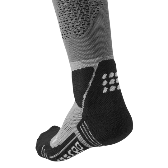 Hiking Max Cushion Tall Compression Socks, Men, Grey/Black, Side Details