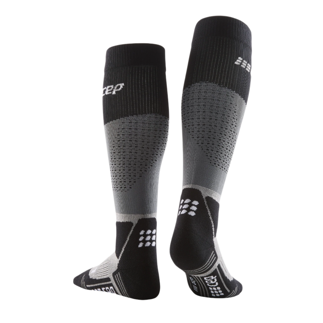 Hiking Max Cushion Tall Compression Socks, Men, Grey/Black, Back View