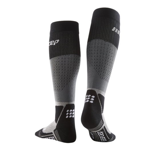 Hiking Max Cushion Tall Compression Socks, Men, Grey/Black, Back View