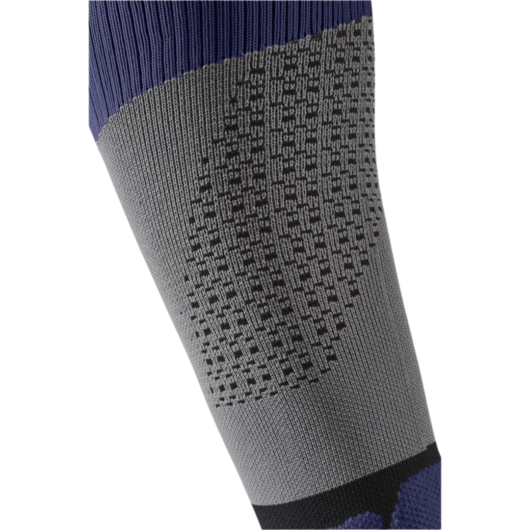 Hiking Max Cushion Tall Compression Socks, Men, Grey/Purple, Sock Details