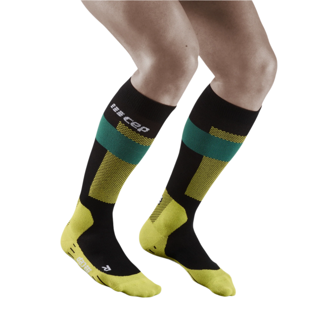 Ski Merino Tall Compression Socks, Men, Green Merino