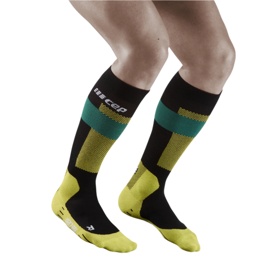 Ski Merino Tall Compression Socks, Men, Green Merino