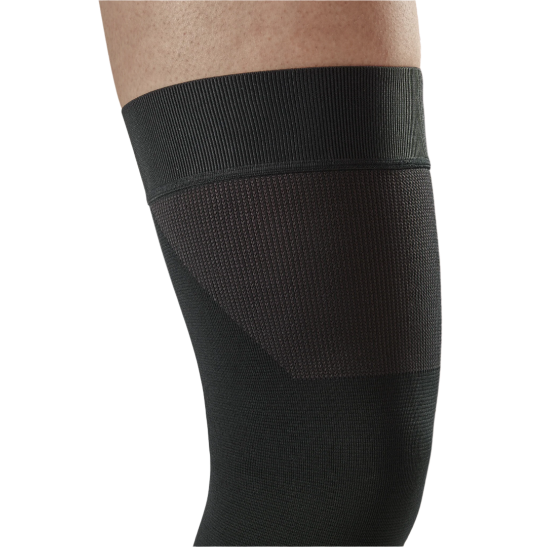 Mid Support Knee Sleeve, Black-Mid, Front Detail View