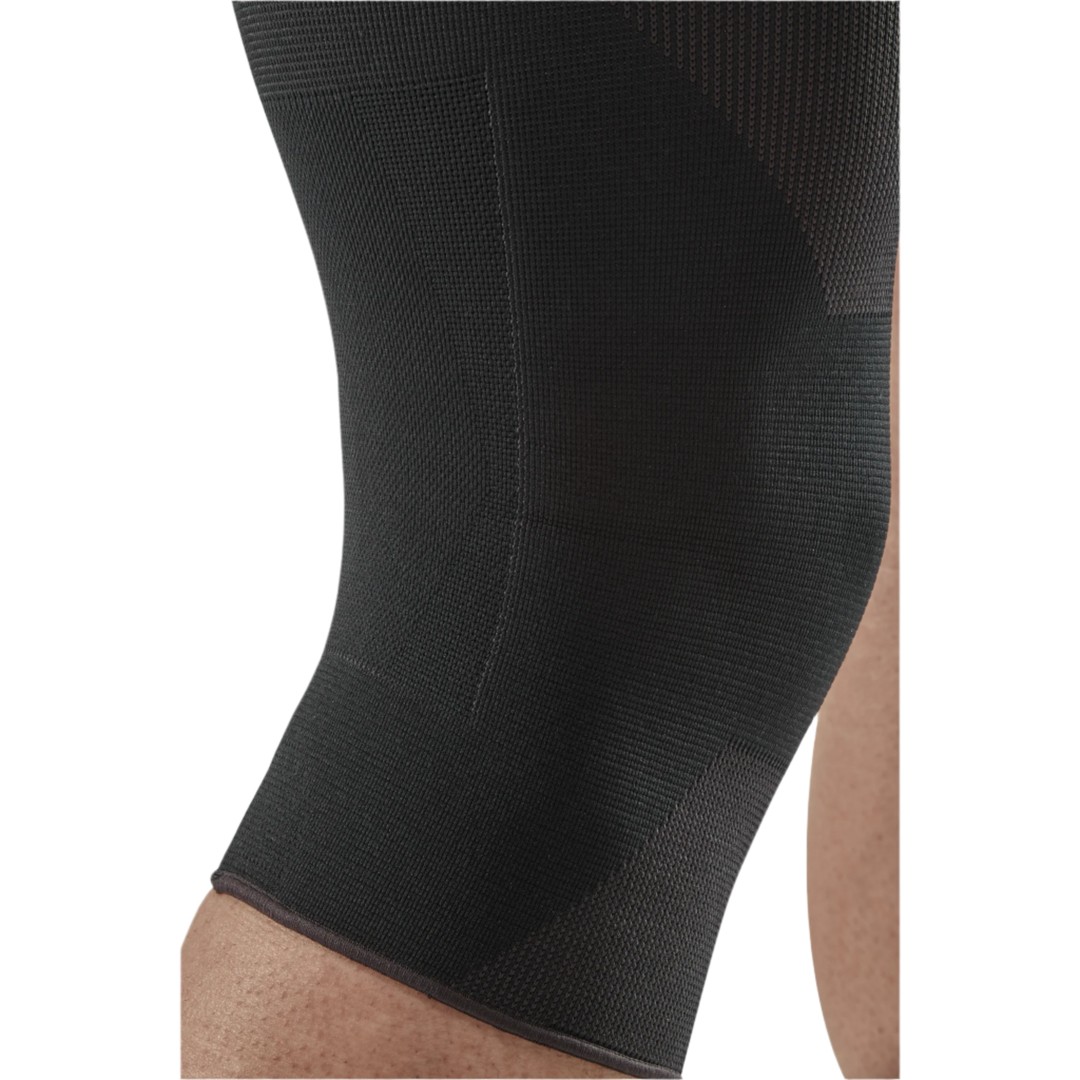 Mid Support Knee Sleeve, Black-Mid, Back Detail View