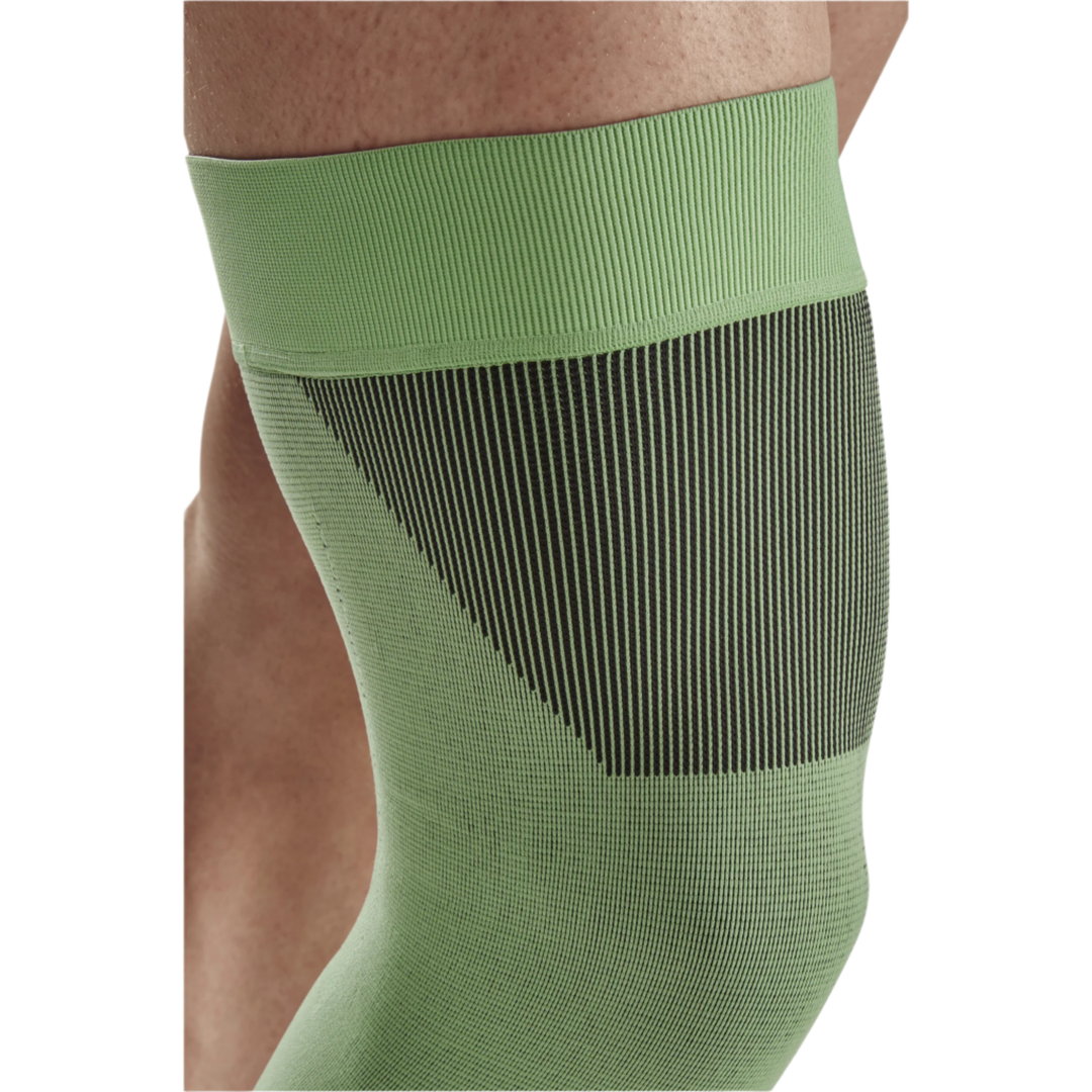 Mid Support Knee Sleeve, Green-Mid, Front View Detail