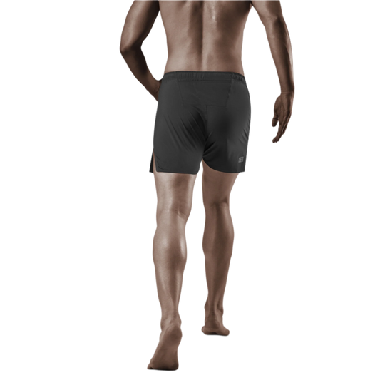 Race Loose Fit Shorts, Men, Black, Back-View Model