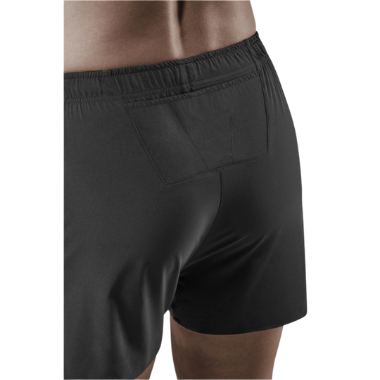 Race Loose Fit Shorts, Men, Black, Back Detail