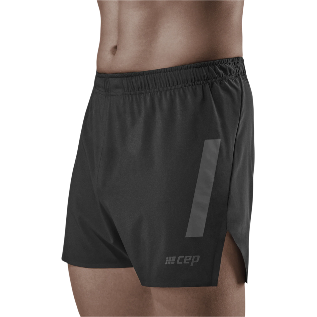 Race Loose Fit Shorts, Men, Black, Side View