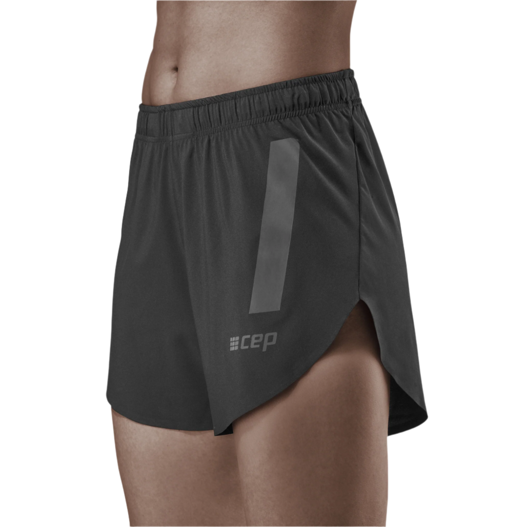 Race Loose Fit Shorts, Women, Black, Side View Model