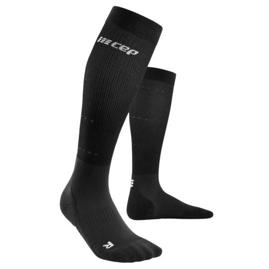 Infrared Recovery Compression Socks, Men, Black/Black, Front View