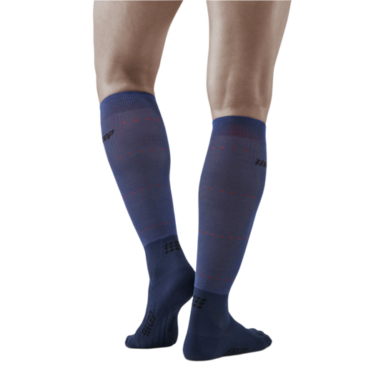 Infrared Recovery Compression Socks, Men, Midnight Blue, Back View Model