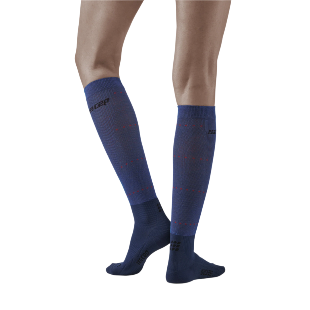 Infrared Recovery Compression Socks, Women, Midnight Blue, Back View Model