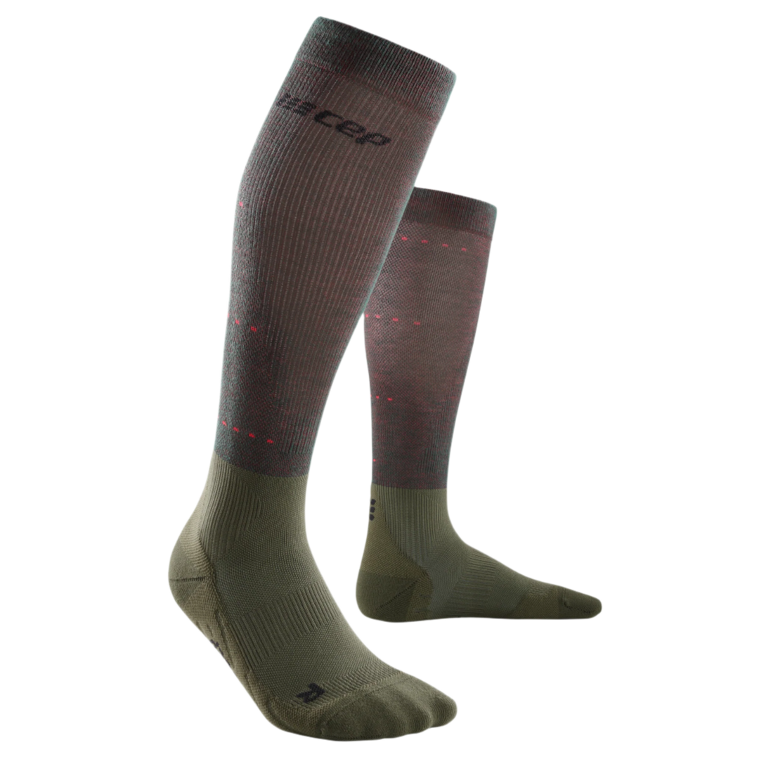 Infrared Recovery Compression Socks, Men, Forest Night, Front View