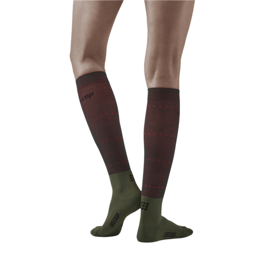 Infrared Recovery Compression Socks, Women, Forest Night, Back View Model