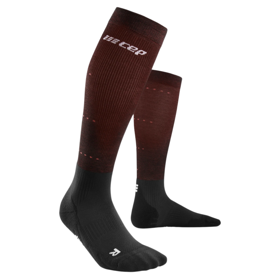 Infrared Recovery Compression Socks, Men, Black/Red, Front View