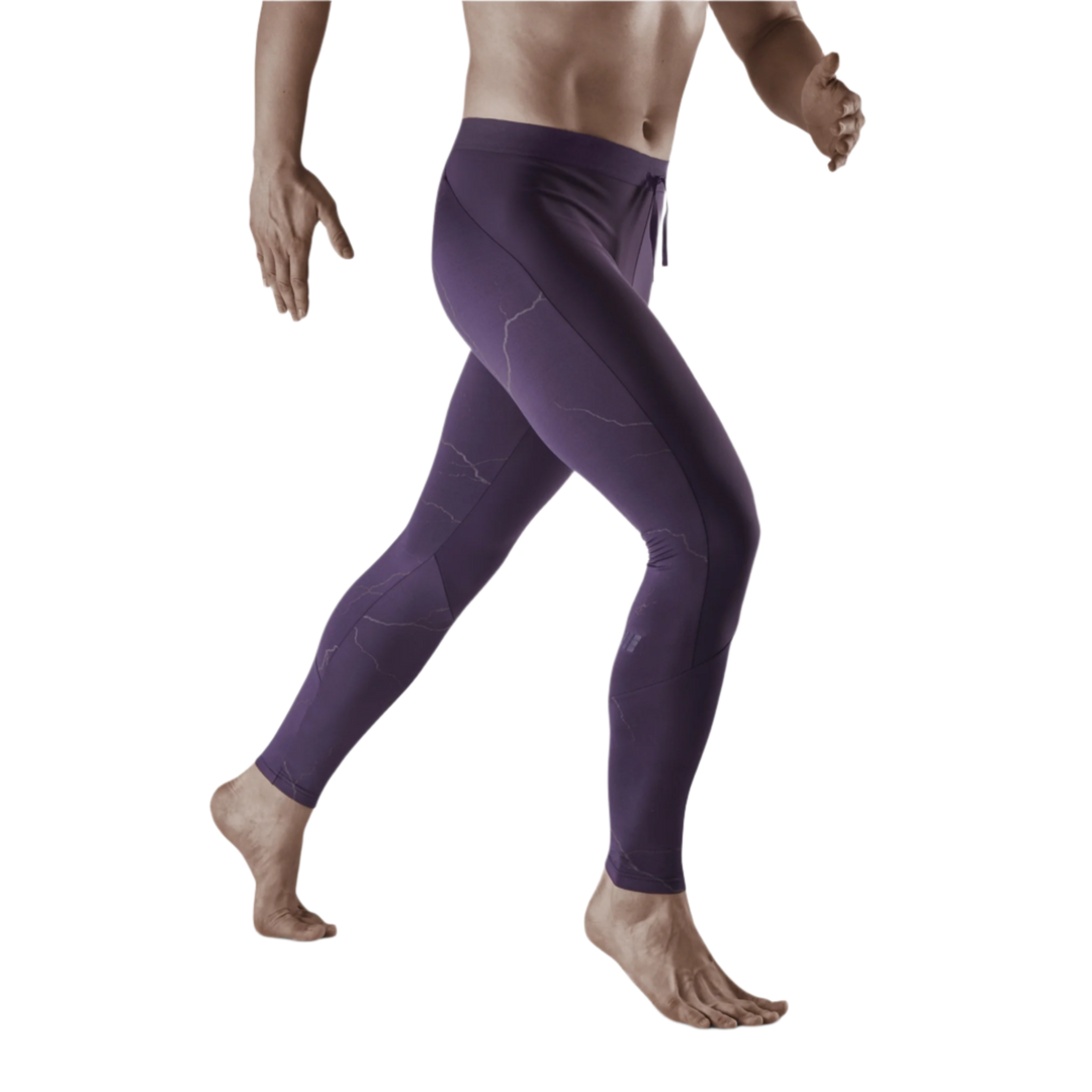 Reflective Tights, Men, Purple