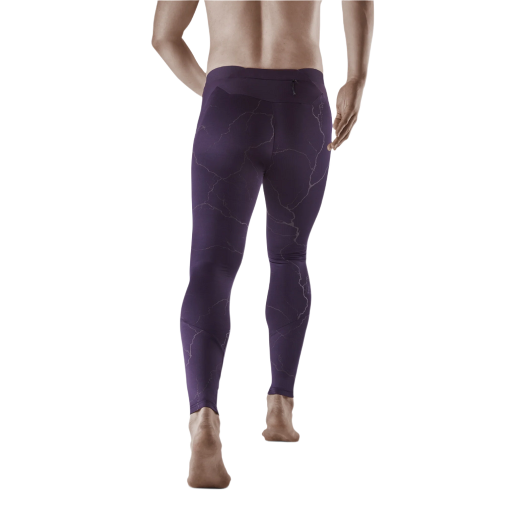 Reflective Tights, Men, Purple, Back View Model