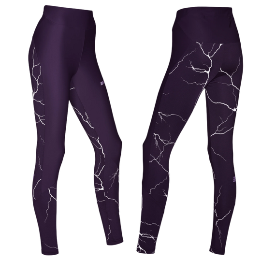 Reflective Tights, Women, Purple, Reflective View