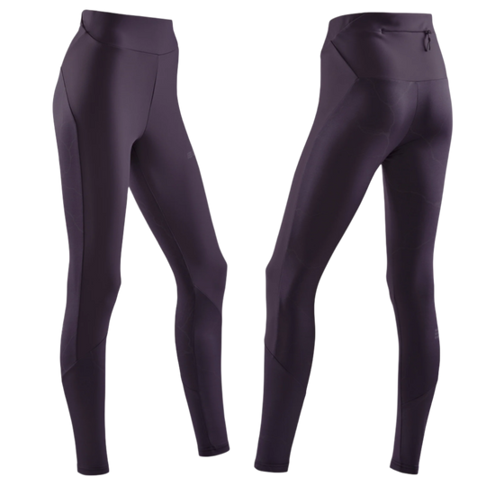 Reflective Tights, Women, Purple, Full View