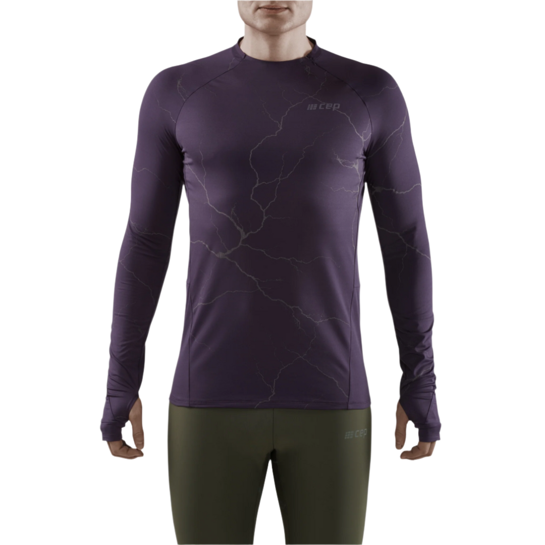 Reflective Long Sleeve Shirt, Men, Purple