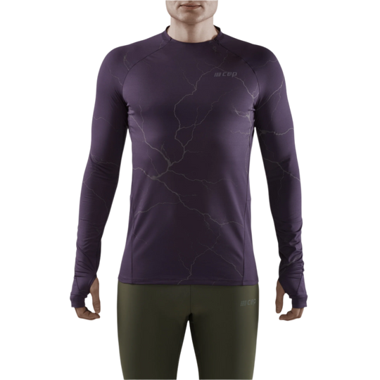 Reflective Long Sleeve Shirt, Men, Purple