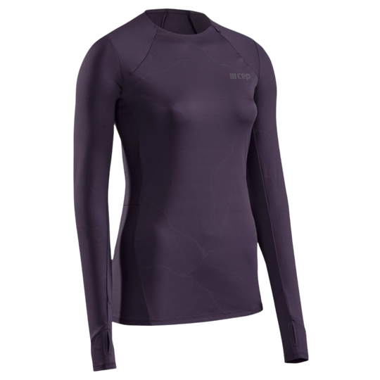 Reflective Long Sleeve Shirt, Women, Purple, Front View