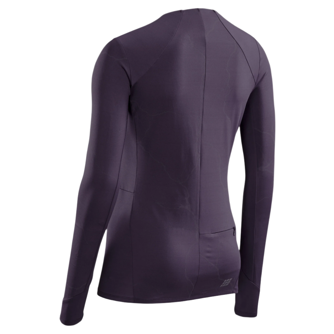 Reflective Long Sleeve Shirt, Women, Purple, Back View