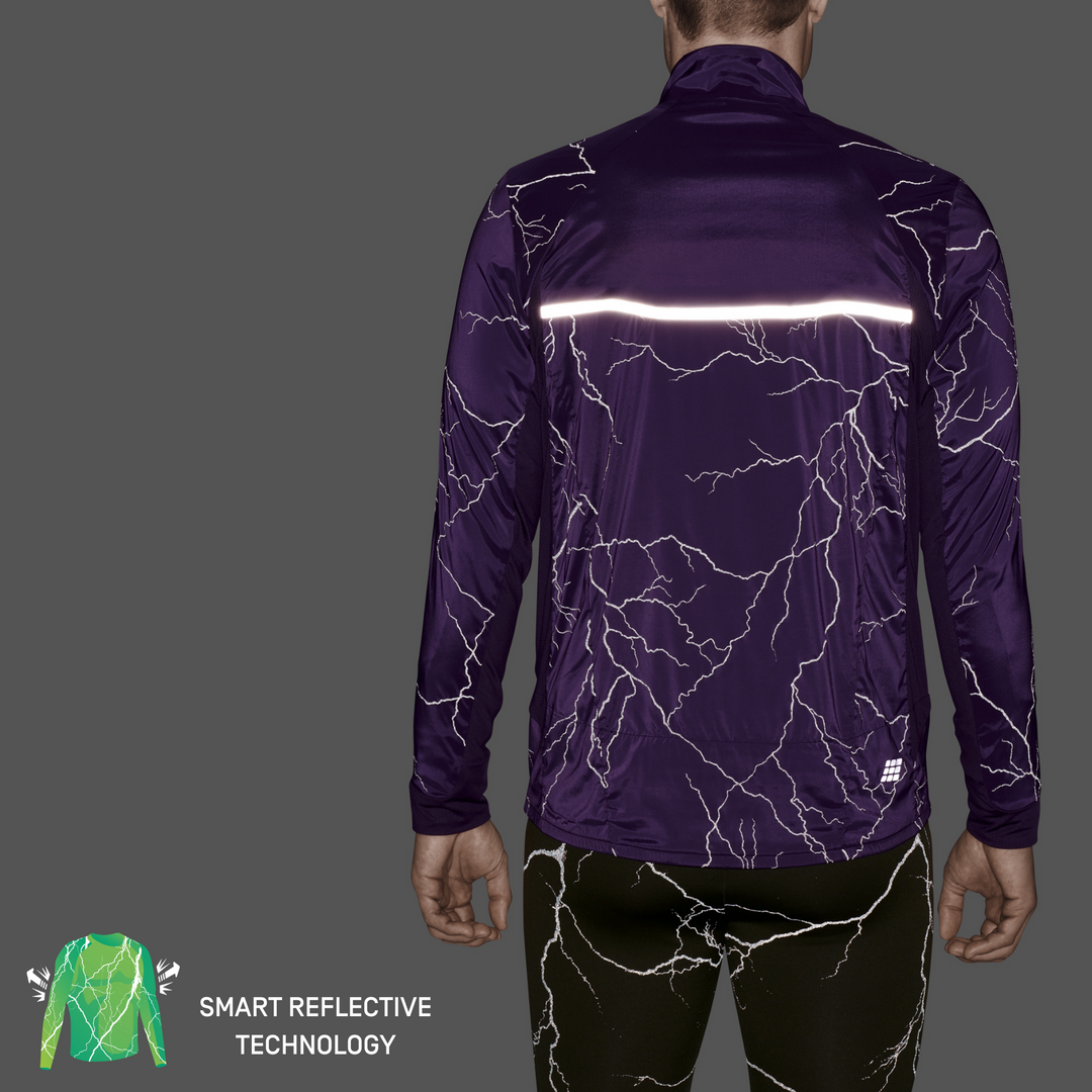 Reflective Windbreaker, Men, Purple, Back Detail