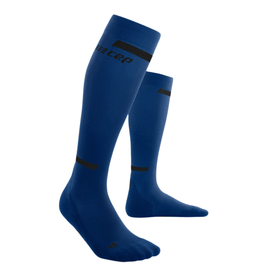 The Run Compression Tall Socks 4.0, Men, Blue/Black, Front View