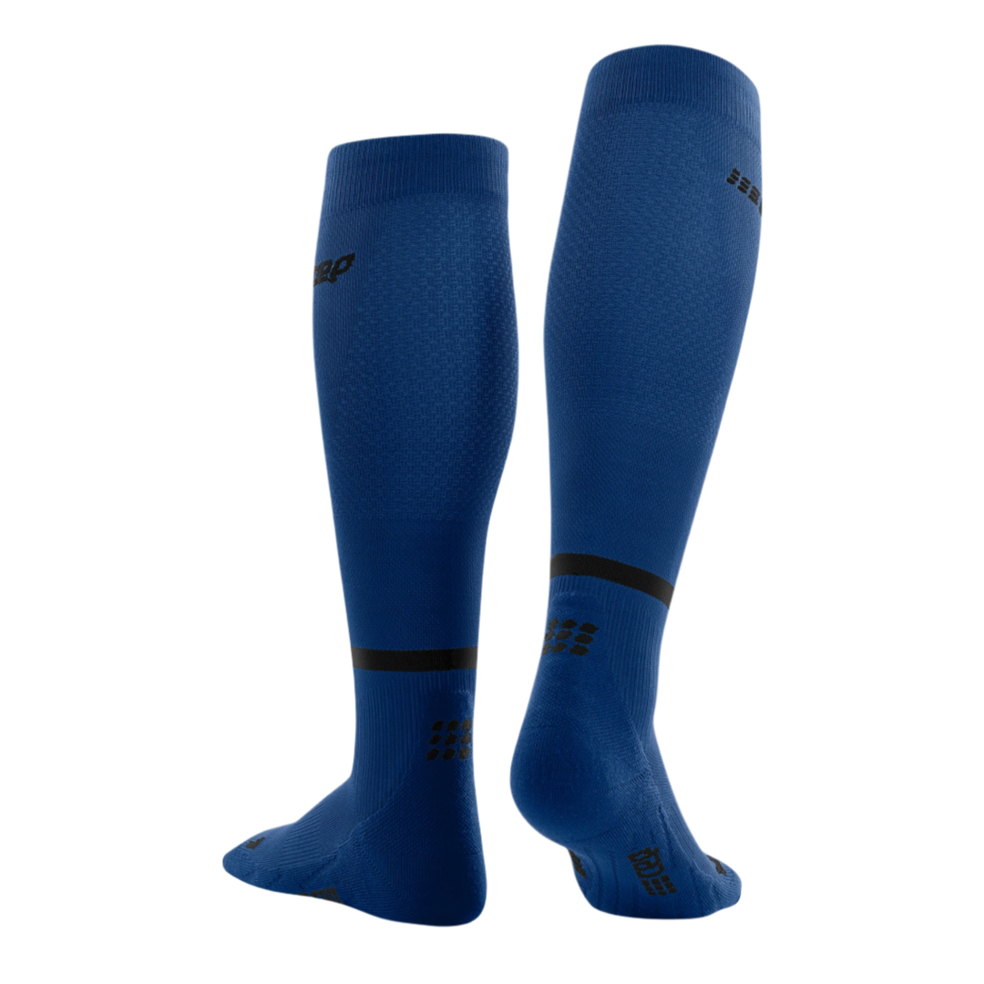 The Run Compression Tall Socks 4.0, Women, Blue/Black, Back View