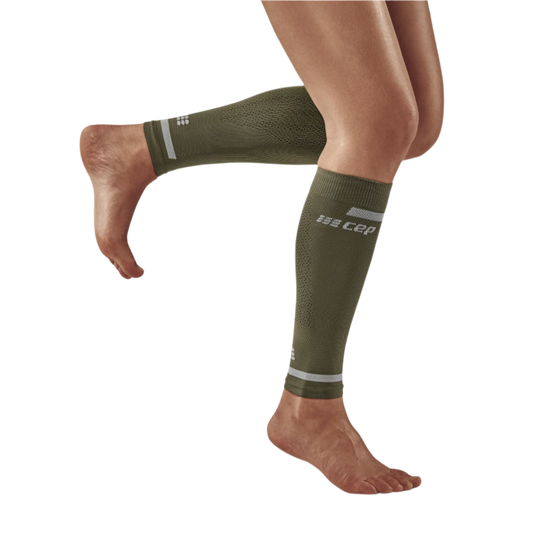 The Run Compression Calf Sleeves 4.0, Women, Olive