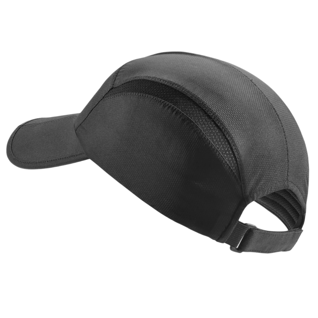 Run Cap, Black, Back View