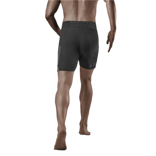 Run Loose Fit Shorts, Men, Black, Back View Model