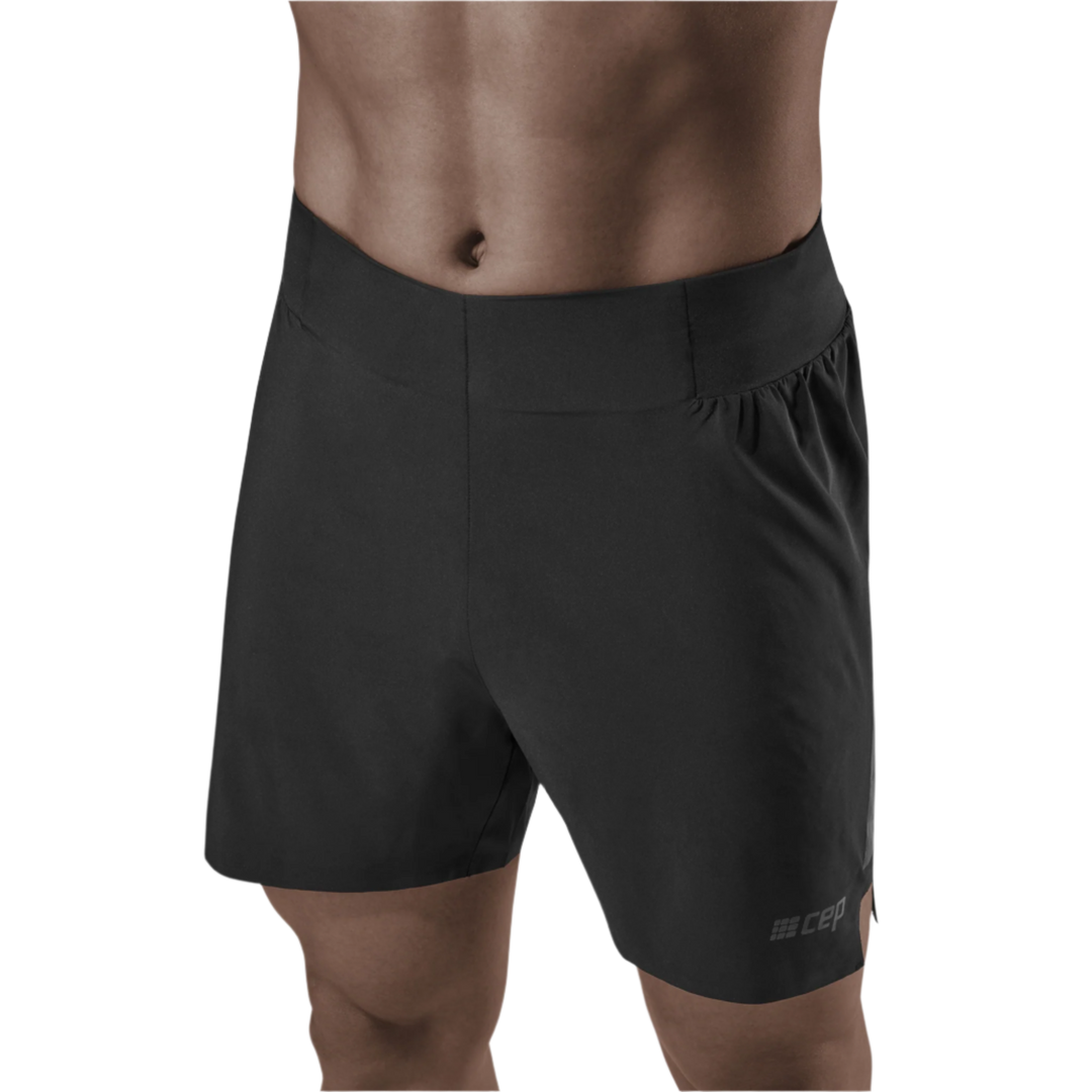 Run Loose Fit Shorts, Men, Black, Front View Model