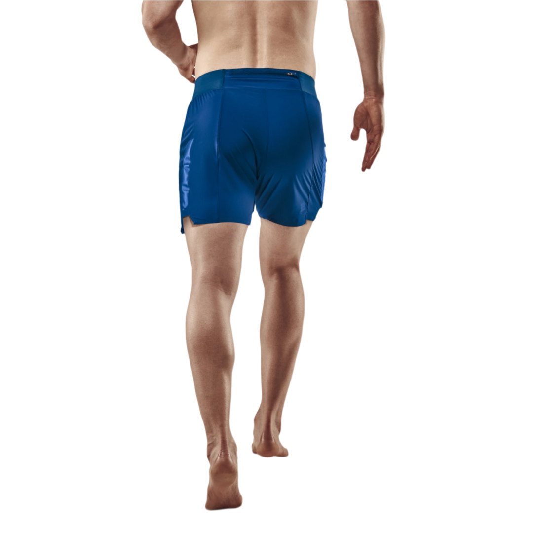 Run Loose Fit Shorts, Men, Blue, Back View Model