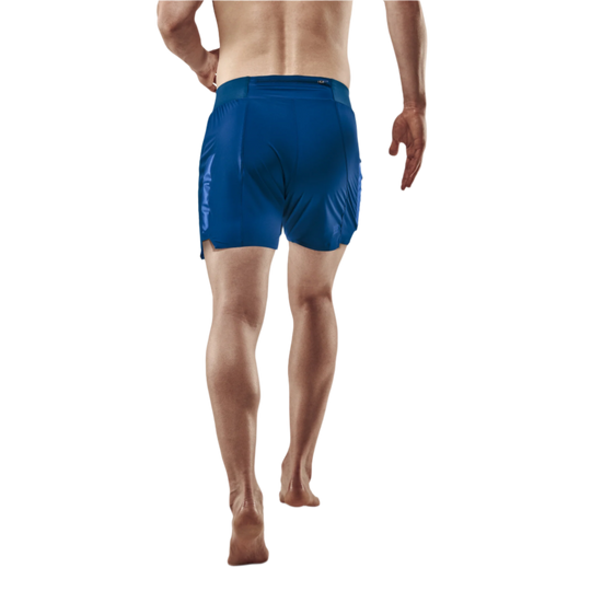 Run Loose Fit Shorts, Men, Blue, Back View Model