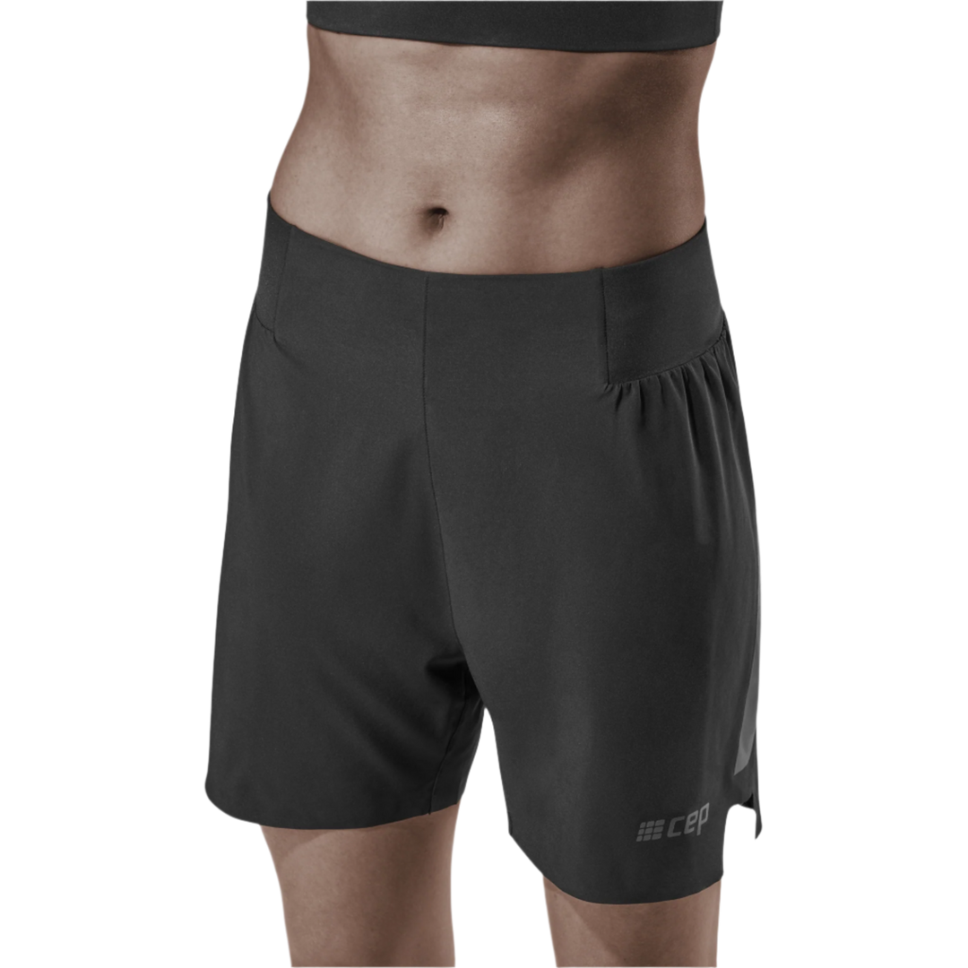 Run Loose Fit Shorts, Women, Black, Front View Model