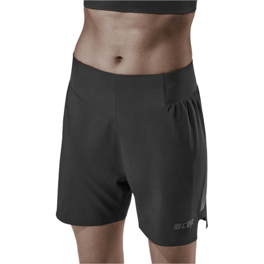 Run Loose Fit Shorts, Women, Black, Front View Model