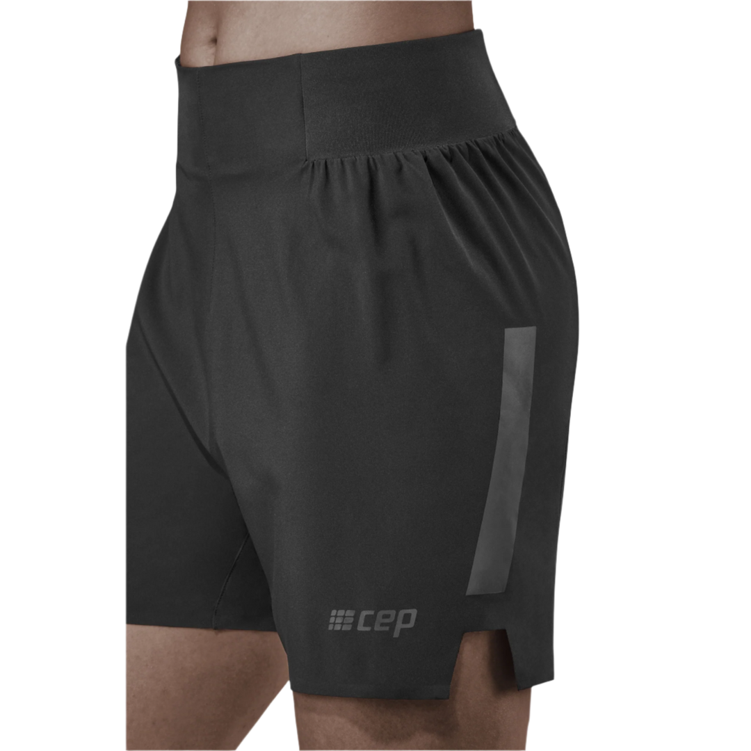 Run Loose Fit Shorts, Women, Black, Side View Model