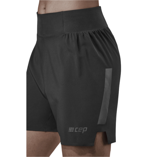 Run Loose Fit Shorts, Women, Black, Side View Model