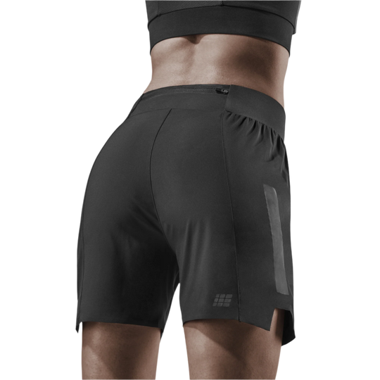 Run Loose Fit Shorts, Women, Black, Back Alternate View Model