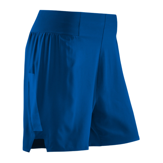 Run Loose Fit Shorts, Women, Blue, Front View