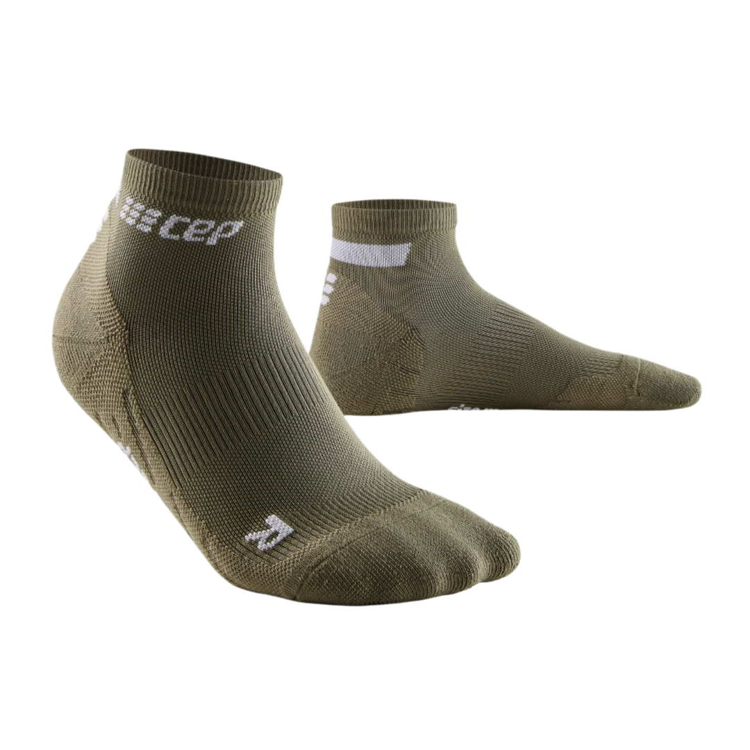 The Run Low Cut Socks 4.0, Men, Olive, Front View