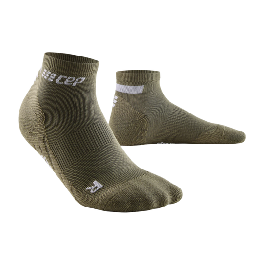 The Run Low Cut Socks 4.0, Men, Olive, Front View